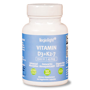 Vegielight Vitamin D3+K2-7 (60 caps) 維機力維他命D3+K2-7 (60粒）
